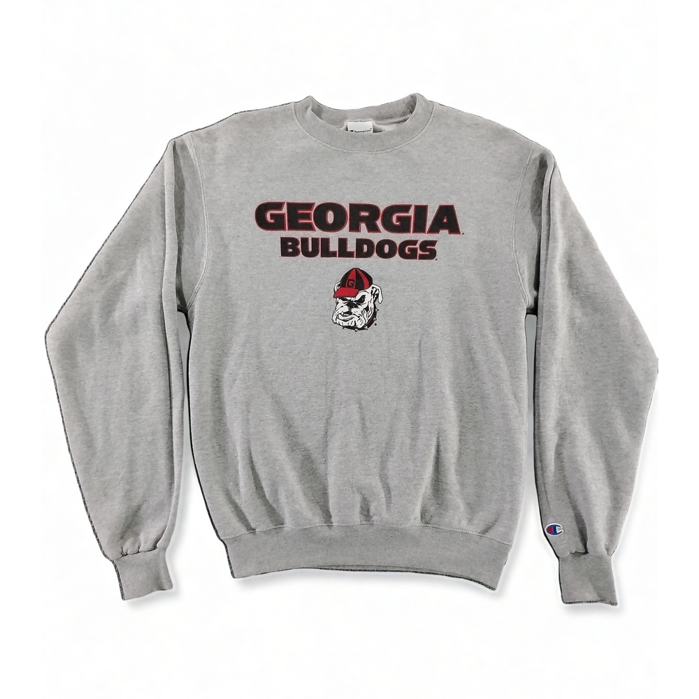 Streetwear Preppy Champion Georgia Bulldogs Crewneck Sweatshirt Small Fleece